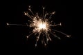 Burning sparkler, fireworks for holidays includes christmas, happy new year Royalty Free Stock Photo