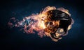 Burning sport helmet