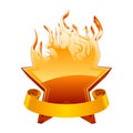 Burning star emblem