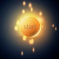 Burning start button Royalty Free Stock Photo