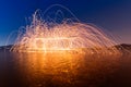 Burning Steel Wool spinning