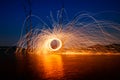 Burning Steel Wool spinning