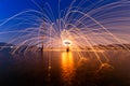 Burning Steel Wool spinning