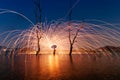 Burning Steel Wool spinning