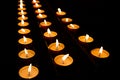 Burning Tea Lights Royalty Free Stock Photo