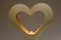Heart shaped candle holder Royalty Free Stock Photo