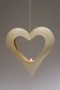 Heart shaped candle holder Royalty Free Stock Photo