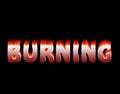 Burning text Royalty Free Stock Photo