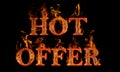 Burning Text hot offer Royalty Free Stock Photo