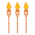 Burning tiki torch icon Royalty Free Stock Photo