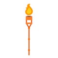 Burning tiki torch icon