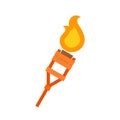 Burning tiki torch icon Royalty Free Stock Photo