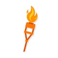 Burning tiki torch icon Royalty Free Stock Photo