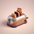 Burning Toast & Coffee in Pastel Perfection Royalty Free Stock Photo