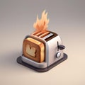 Burning Toast & Coffee in Pastel Perfection Royalty Free Stock Photo