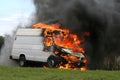 Burning van Royalty Free Stock Photo