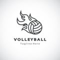 volleyball logo vector icon vector isolated illustration