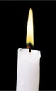 Burning votive candle close up Royalty Free Stock Photo