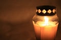 Burning votive light Royalty Free Stock Photo