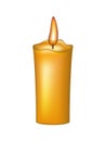 Burning wax candle Royalty Free Stock Photo