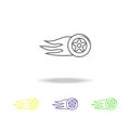 burning wheel colored icon. Can be used for web, logo, mobile app, UI, UX