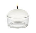 Burning white candle Royalty Free Stock Photo