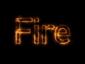 Burning wire of Fire Royalty Free Stock Photo