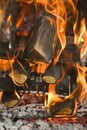 Burning wood Royalty Free Stock Photo
