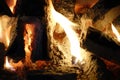 Burning wood Royalty Free Stock Photo