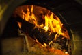Burning wood in the rustic oven Royalty Free Stock Photo