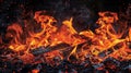 The Burning Wooden Logs.AI generated image Royalty Free Stock Photo