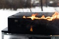 Burninging computer case