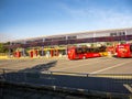 Burnley Bus Station on the North of England from where you can get to anywhere in England Royalty Free Stock Photo