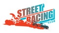 Burnout car, Japanese drift sport, Street racing Royalty Free Stock Photo