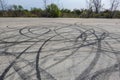 Burnout Drifting Car Tire Marks