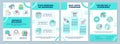 Burnout recovery turquoise brochure template