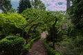 Robert Burns Memorial gardens pathways and ancient trees Royalty Free Stock Photo