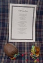 Auld Lang Syne and Robbie burns night in Scotland UK Royalty Free Stock Photo