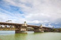 Burnside drawbridge in Portland, Oregon Royalty Free Stock Photo