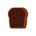 Burnt bread isolated. Spoiled toasted toast. Food vector illustration Royalty Free Stock Photo