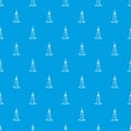 Burnt candle pattern vector seamless blue Royalty Free Stock Photo