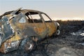 Burnt car Royalty Free Stock Photo