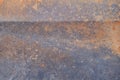 Burnt car door background, texture of rusty metal close up Royalty Free Stock Photo