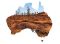 Burnt country of Australia