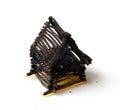 Burnt Down House From Matches Royalty Free Stock Photo