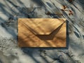 Burnt Edge Envelopes on Textured Grey Surface Royalty Free Stock Photo