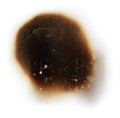 Burnt hole of paper Royalty Free Stock Photo