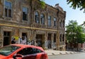 Burnt house architectural monument on the corner of Soborny lane and Donskaya street