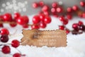 Burnt Label, Snow, Gutes Neues Jahr Means Happy New Year Royalty Free Stock Photo