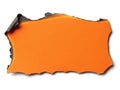 Burnt orange paper with torn edges Royalty Free Stock Photo